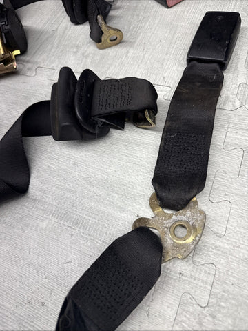 BMW 87-91 E30 318 M3 Coupe Seat Belts Seatbelts Rear Set