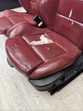 01-06 BMW E46 M3 Coupe Interior Front Seats Black Non Heated Powered Imola Red