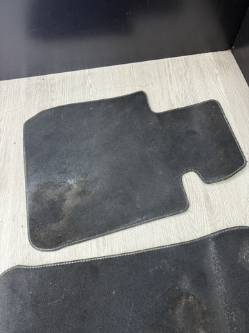 16-20 BMW F87 M2 Front Black White Stitching Floor Mat Set OEM