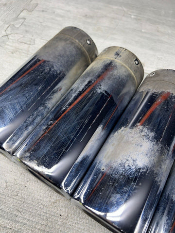 08-13 OEM BMW E92 E93 M3 S65 Rear Exhaust Quad Muffler Tips (4)
