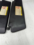 96-99 BMW E36 M3 CONVERTIBLE SET FRONT SUN VISORS BLACK OEM