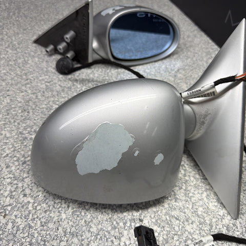 01-06 BMW E46 M3 Side View Door Mirrors Pair Titan Silver *Notes*