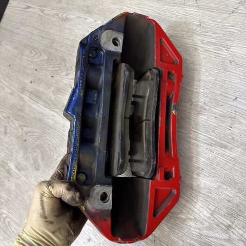 21-25 OEM BMW G80 G82 M3 M4 Front Passenger Side Brake Caliper Brembo Red