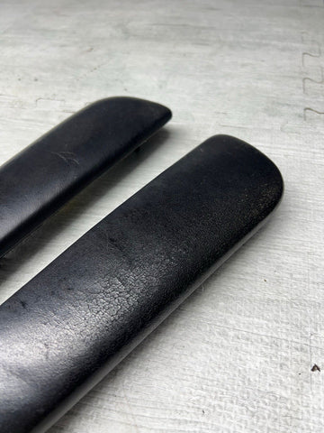 BMW E46 325 330 M3 Front Door Upper Armrest Pads Nappa Black