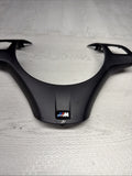 08-13 BMW E90 E92 E93 M3 Lower Steering Wheel Trim Cover Plate Black *Peeling*
