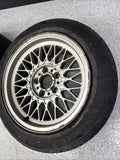 OEM BMW E28 E30 E38 Wheel Rims Tires Set Style 5 Silver 16" ET23 16x8 Square