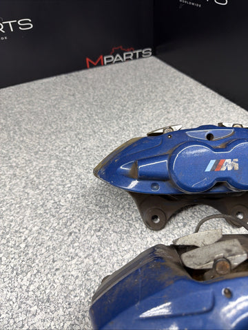 BMW 15-20 F80 F82 F83 M3 M4 Front Brake Calipers OEM Blue