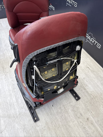 01-06 BMW E46 M3 Coupe Interior Front Seats Black Non Heated Powered Imola Red