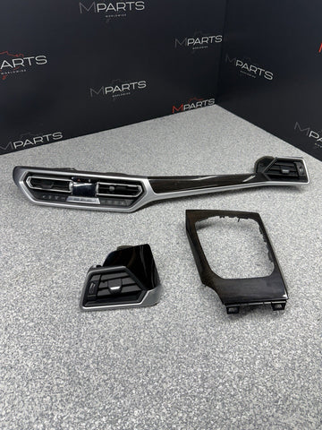 OEM BMW G20 M340 Central Console Dash Panel Wood Oak Interior Trim Set