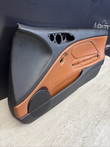 01-06 BMW E46 M3 PASSENGER RIGHT SIDE DOOR PANEL CARD CINNAMON OEM