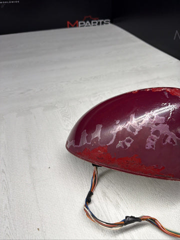 00-03 BMW E39 M5 Front Left Driver Side Mirror Assembly Imola Red Power Fold OEM
