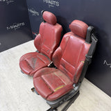 01-06 BMW E46 M3 Convertible Interior Front Heated Seats Imola Red *Notes*