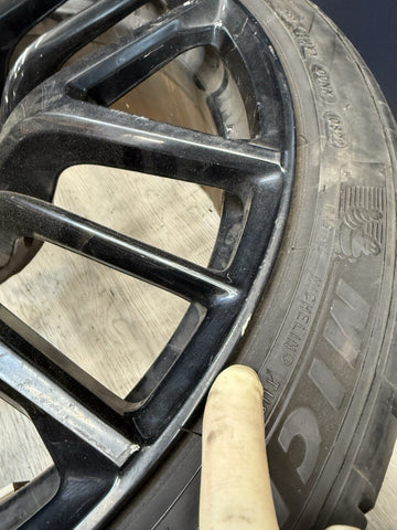 NISSAN GTR R35 FRONT & REAR SET ALLOY WHEELS RIMS BLACK OEM STAGGERED