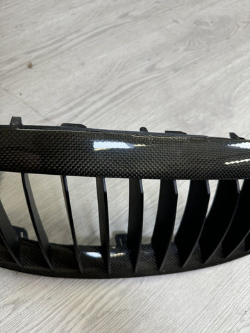 Front Kidney Bumper Grilles 06-10 BMW E63 E64 650i M6 Carbon Fiber