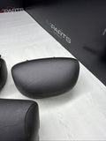 1997-2003 BMW E39 5-Series Sedan Rear Headrest Set of 3 Black Leather  *Notes*