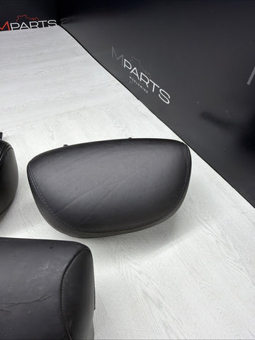 1997-2003 BMW E39 5-Series Sedan Rear Headrest Set of 3 Black Leather  *Notes*