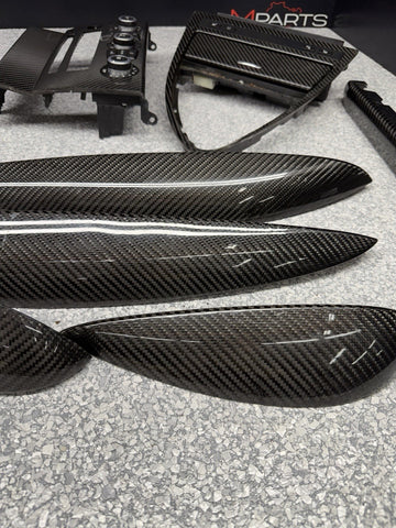 06-07 OEM BMW E63 E64 M6 Front Rear Door Dash Center Console Carbon Trim *Notes*