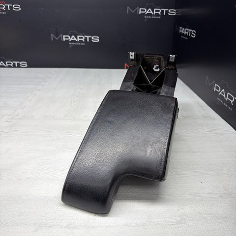 01-06 BMW E46 M3 Center Console Armrest Arm Rest Black Leather *Cracked Leather