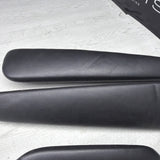 01-06 BMW E46 M3 Convertible Door Upper Arm Rest Armrest Pads Black