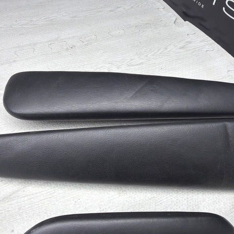 01-06 BMW E46 M3 Convertible Door Upper Arm Rest Armrest Pads Black