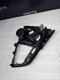15-20 BMW F80 F82 F83 M3 M4 Front Cup Holder Center Console Trim White Stitching