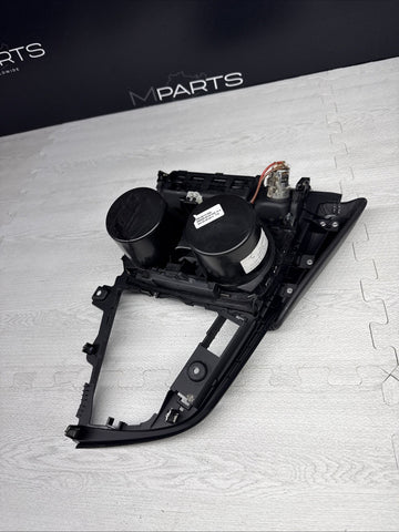 15-20 BMW F80 F82 F83 M3 M4 Front Cup Holder Center Console Trim White Stitching