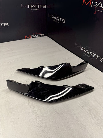 OEM BMW 21-26 G80 G82 G83 M3 M4 Front Bumper Lower Moldings Trims Gloss Black