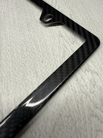 LICENSE PLATE FRAME BRACKET MOUNT HOLDER REAL CARBON FIBER
