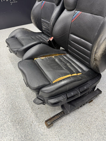 95-99 BMW E36 M3 Coupe Front Vaders Vader Seats Manual Black Ripped
