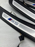 18-23 OEM BMW F90 M5 Door Sills Illuminated Covers Trims Scuff Plates SET