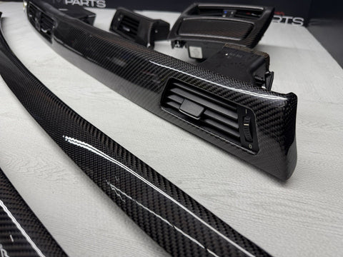 08-13 BMW E92 E93 M3 Interior Trim Set Console Dash Door Gloss Carbon Fiber