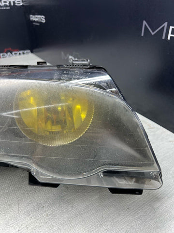 OEM BMW 02-06 E46 330 M3 Bixenon Headlight 1305621772 Yellow High Beam Housing