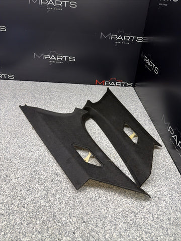 01-06 BMW E46 330CI M3 Coupe Rear C Pillars Trims Panels Black Pair OEM *Notes*