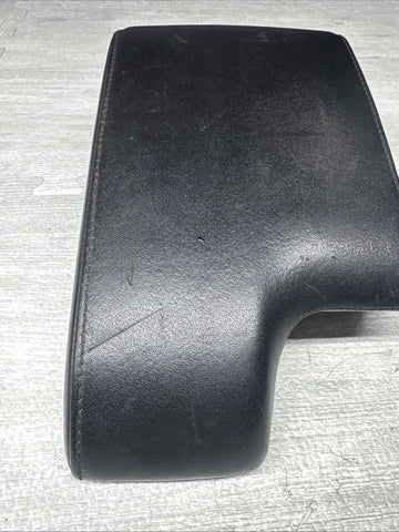 01-06 BMW E46 M3 Center Console Armrest Arm Rest Black Leather *Ripped*