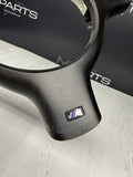 OEM 01-06 BMW E46 M3 Upper Lower Steering Wheel Trim Cover Plate Black