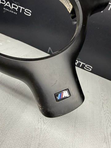 OEM 01-06 BMW E46 M3 Upper Lower Steering Wheel Trim Cover Plate Black