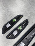 01-06 BMW E46 M3 Convertible Door Upper Arm Rest Armrest Pads Black *Broken Tab*
