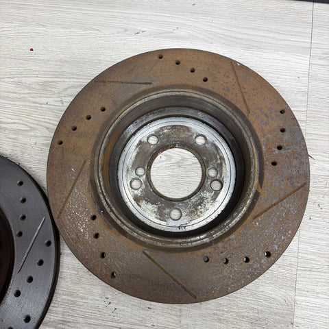 01-06 BMW E46 M3 Rear Discs Brakes Rotors Drilled Slotted