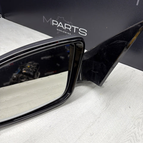 13-16 BMW F10 M5 LEFT DRIVER SIDE MIRROR NO CAMERA SAPPHIRE BLACK OEM