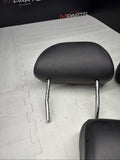 1997-2003 BMW E39 5-Series Sedan Rear Headrest Set of 3 Black Leather  *Notes*