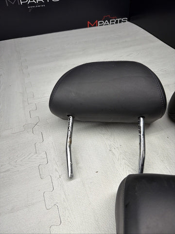 1997-2003 BMW E39 5-Series Sedan Rear Headrest Set of 3 Black Leather  *Notes*