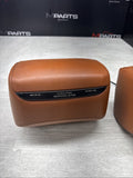 2001-2006 BMW E46 M3 Convertible Cinnamon Rear Headrests Head Rests Pair OEM