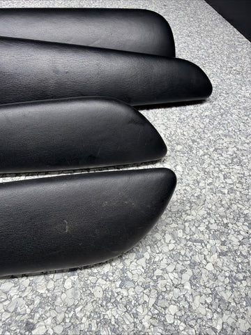 01-06 BMW E46 M3 Convertible Door Upper Arm Rest Armrest Pads Black