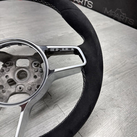 PORSCHE 991 GT3 991.2 GT 3 RS 997.2 BLK LEATHER PDK SHIFT STERRING WHEEL RED TOP