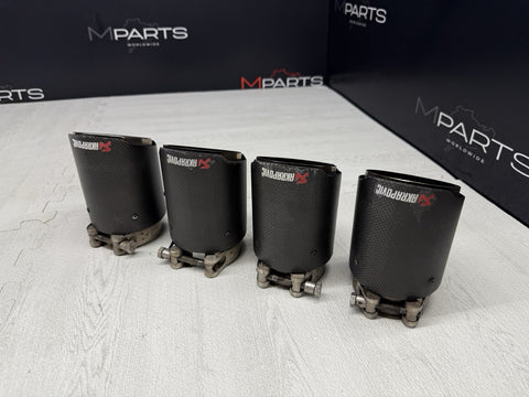 15-20 BMW F80 F82 F83 F87 M2 M3 M4 Carbon Fiber Exhaust Tips Akrapovic