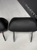 99-06 BMW E46 328 325 330 Sedan Coupe Rear Seat Headrest Black Pair OEM