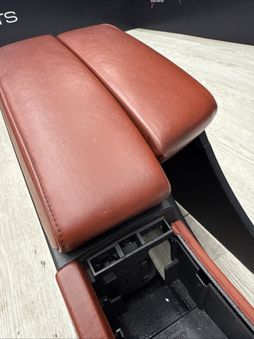 08-13 BMW E90 E92 E93 M3 OEM Front Center Console - Extended Leather Fox Red