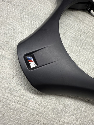 08-13 BMW E90 E92 E93 M3 Lower Steering Wheel Trim Cover Plate Black + Buttons