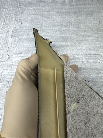 2001-2006 BMW M3 E46  Coupe Pair C Pillar Cover Trim Rear Cloth - DAMAGED CRACK