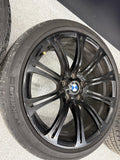 08-13 OEM BMW E90 E92 E93 M3 19” Wheels Rims Style 220M Black 19x8.5 19x9.5